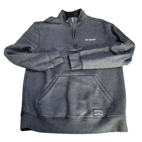 COLUMBIA Men's Pullover Partial Zip Sweater Heathered Gray SZ M Athleisure - Picture 1 of 10